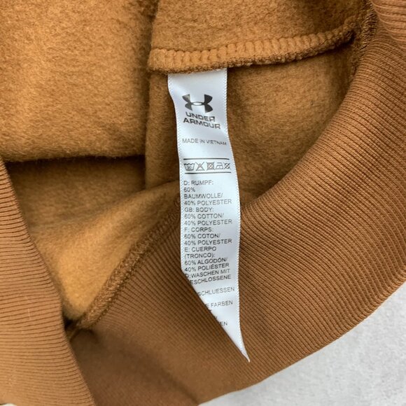 Under Armour Brown Hoodie with Cream Logo - Picture 6 of 7